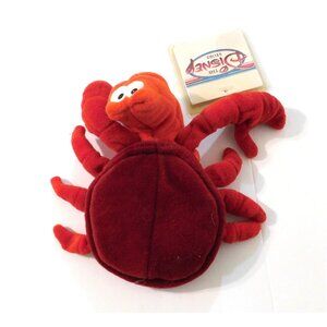 Disney Store Sebastian Mini Bean Bag Plush 8" Red Crab Toy
